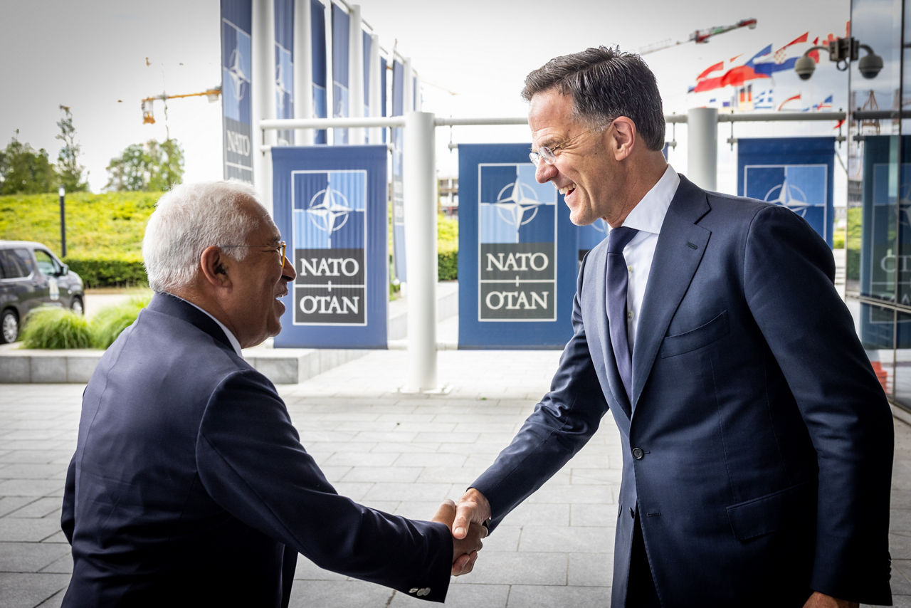 NATO Secretary General Mark Rutte meets with Antonio Costa, President of the European Council, at the NATO Headquarters in Brussels, Belgium