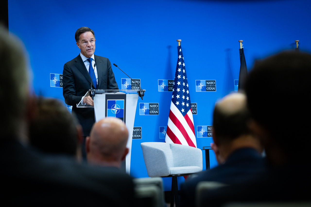 NATO Secretary General Mark Rutte addresses the Transatlantic Defense Industry Access Forum 