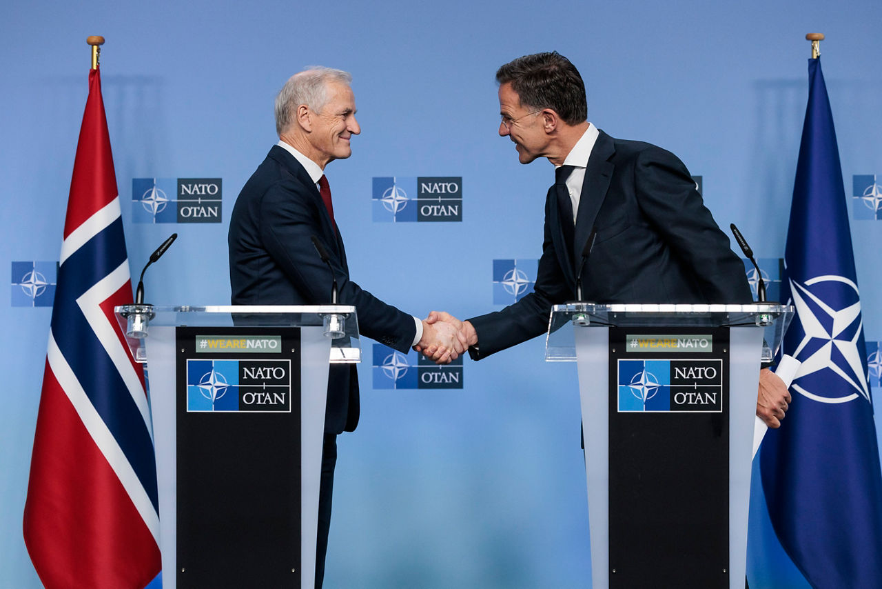 Joint press point by NATO Secretary General Mark Rutte and Jonas Gahr Støre, Prime Minister of Norway