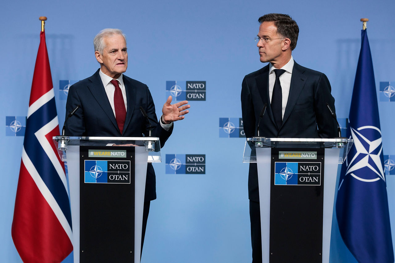 Joint press point by NATO Secretary General Mark Rutte and Jonas Gahr Støre, Prime Minister of Norway