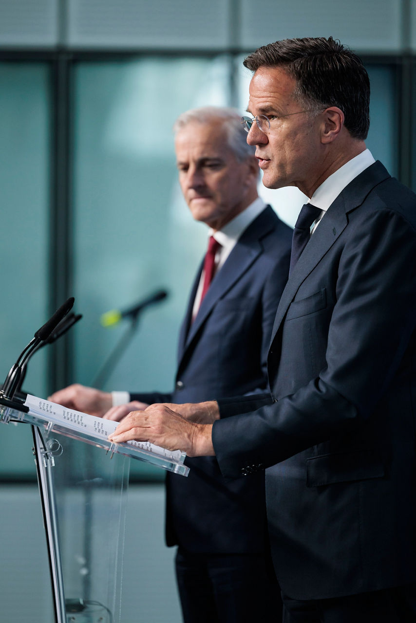Joint press point by NATO Secretary General Mark Rutte and Jonas Gahr Støre, Prime Minister of Norway