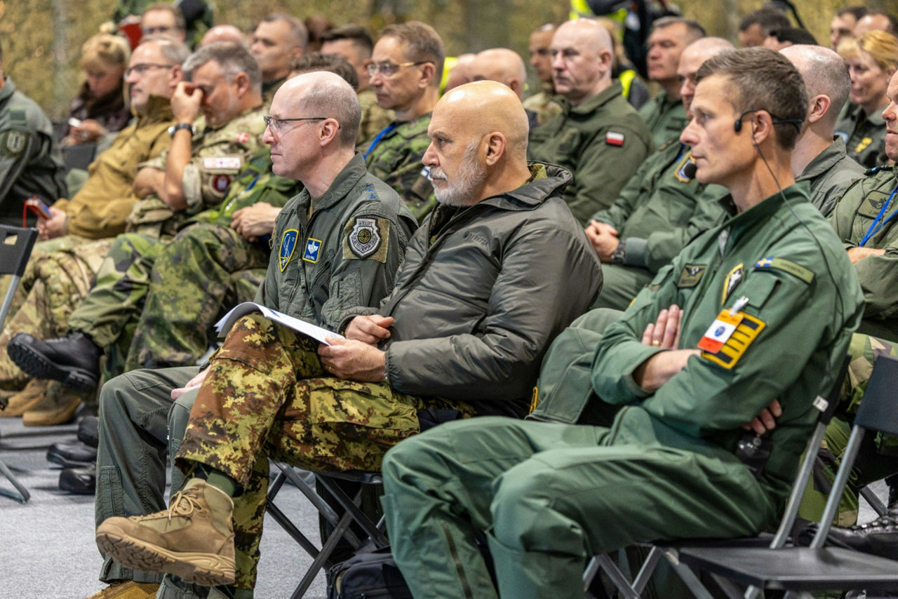 Chair of the NATO Military Committee, Admiral Giuseppe Cavo Dragone, visiting the exercise Ramstein Flag 2026.