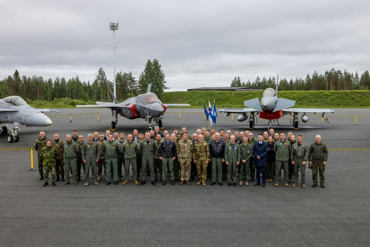 Chair of the NATO Military Committee, Admiral Giuseppe Cavo Dragone, visiting the exercise Ramstein Flag 2026.