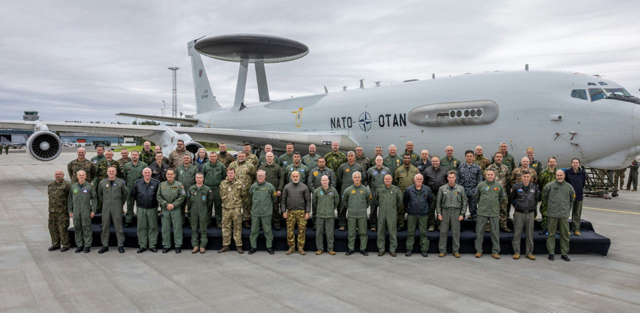 Chair of the NATO Military Committee, Admiral Giuseppe Cavo Dragone, visiting the exercise Ramstein Flag 2026.