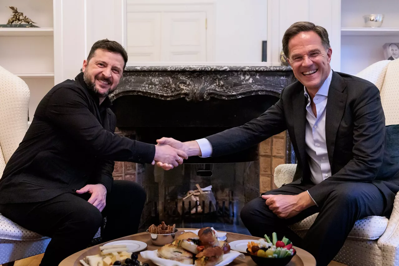 NATO Secretary General Mark Rutte and President of Ukraine Volodymyr Zelenskyy