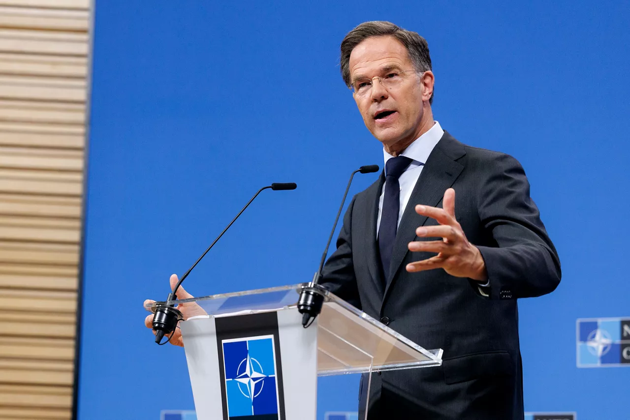 Pre-ministerial press conference by NATO Secretary General Mark Rutte ahead of the meetings of NATO Ministers of Defence in Brussels