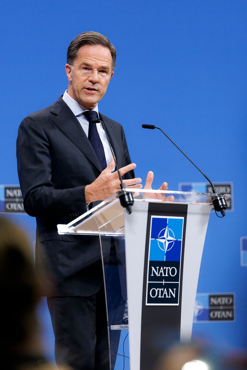 Pre-ministerial press conference by NATO Secretary General Mark Rutte ahead of the meetings of NATO Ministers of Defence in Brussels