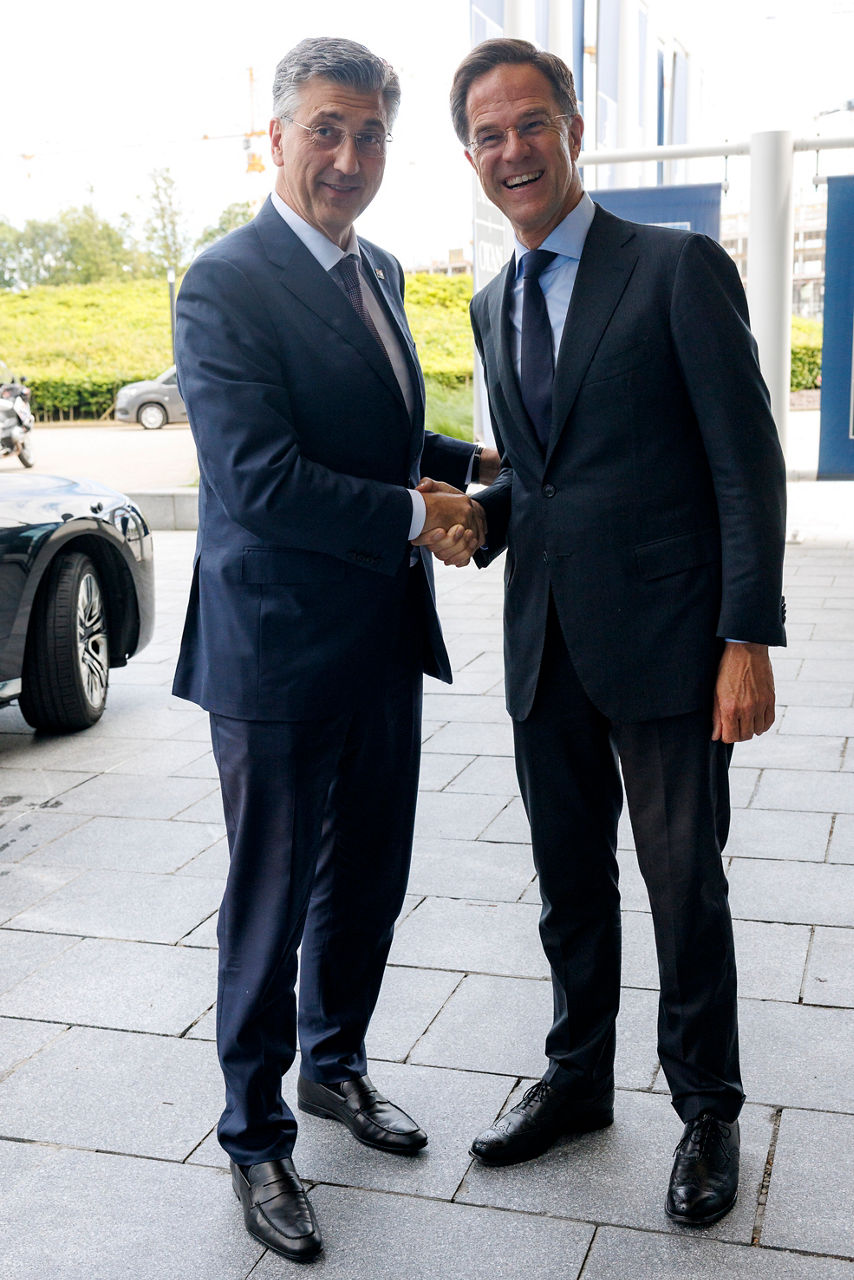 NATO Secretary General Mark Rutte meets with Andrej Plenković, Prime Minister of Croatia