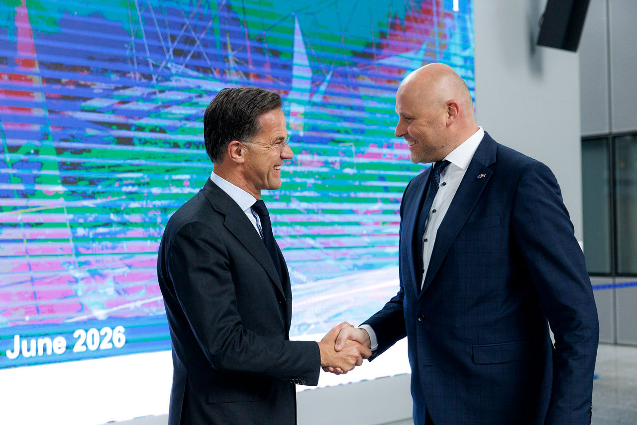 NATO Secretary General Mark Rutte meets with Andris Kulbergs, Prime Minister of Latvia