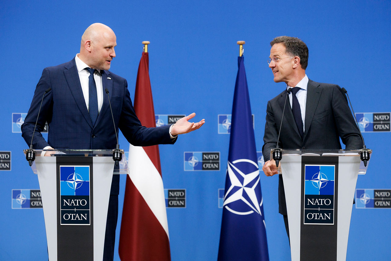 NATO Secretary General meets with the Prime Minister of Latvia