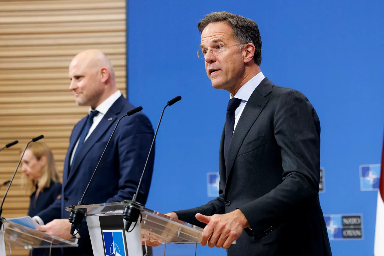 Joint press point by the Secretary General Mark Rutte and Andris Kulbergs, Prime Minister of Latvia