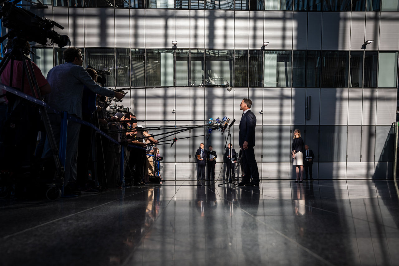 Doorstep statement by NATO Secretary General Mark Rutte ahead of the meetings of NATO Ministers of Defence in Brussels