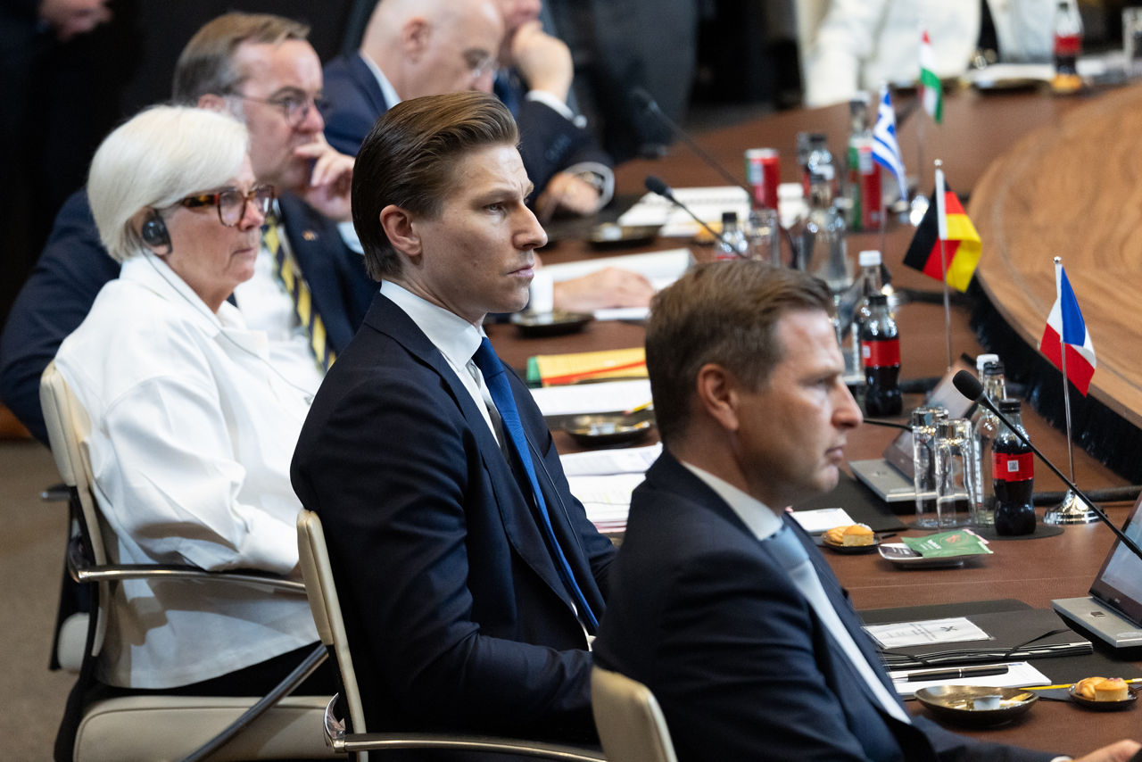 [from left to right] Nikolaos Dendias (Minister of Defence, Greece), Boris Pistorius (Minister of Defence, Germany), Catherine Vautrin (Minister of the Armed Forces, France), Antti Häkkänen (Minister of Defence, Finland) and Hanno Pevkur (Minister of Defence, Estonia)
