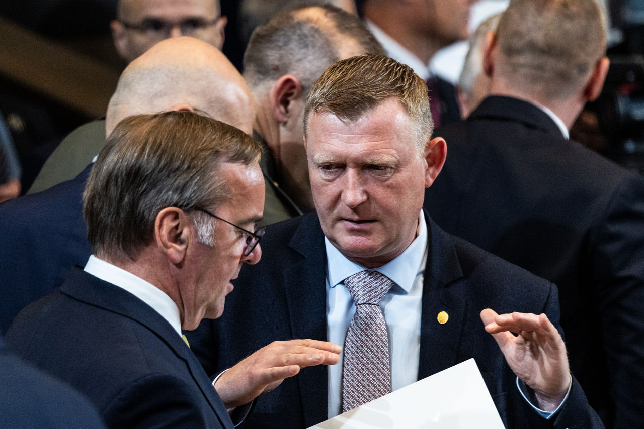 Raivis Melnis (Minister of Defence, Latvia) and Boris Pistorius (Minister of Defence, Germany)
