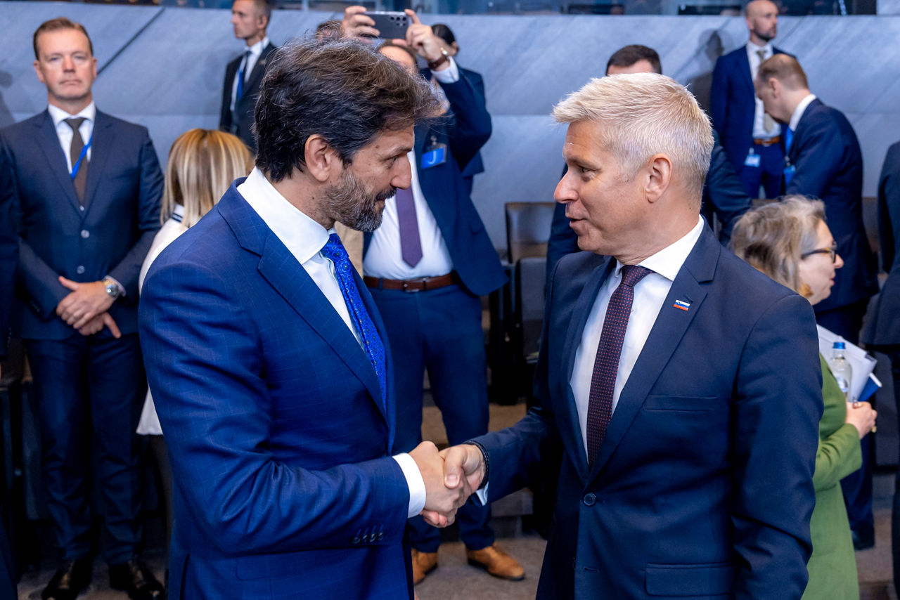 Robert Kaliňák (Minister of Defence, Slovak Republic) and Valentin Hajdinjak (Minister of Defence, Slovenia)
