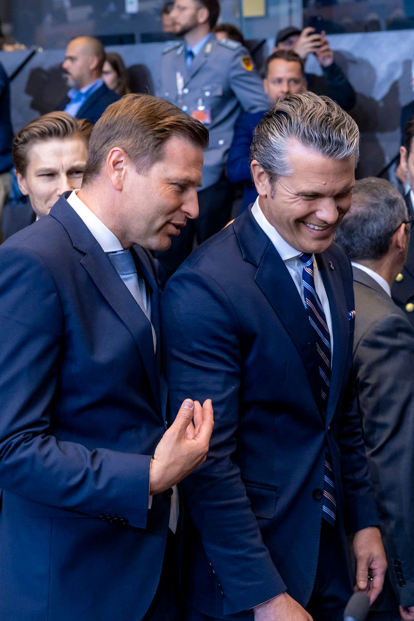 Hanno Pevkur (Minister of Defence, Estonia) and Pete Hegseth (US Secretary of War)

