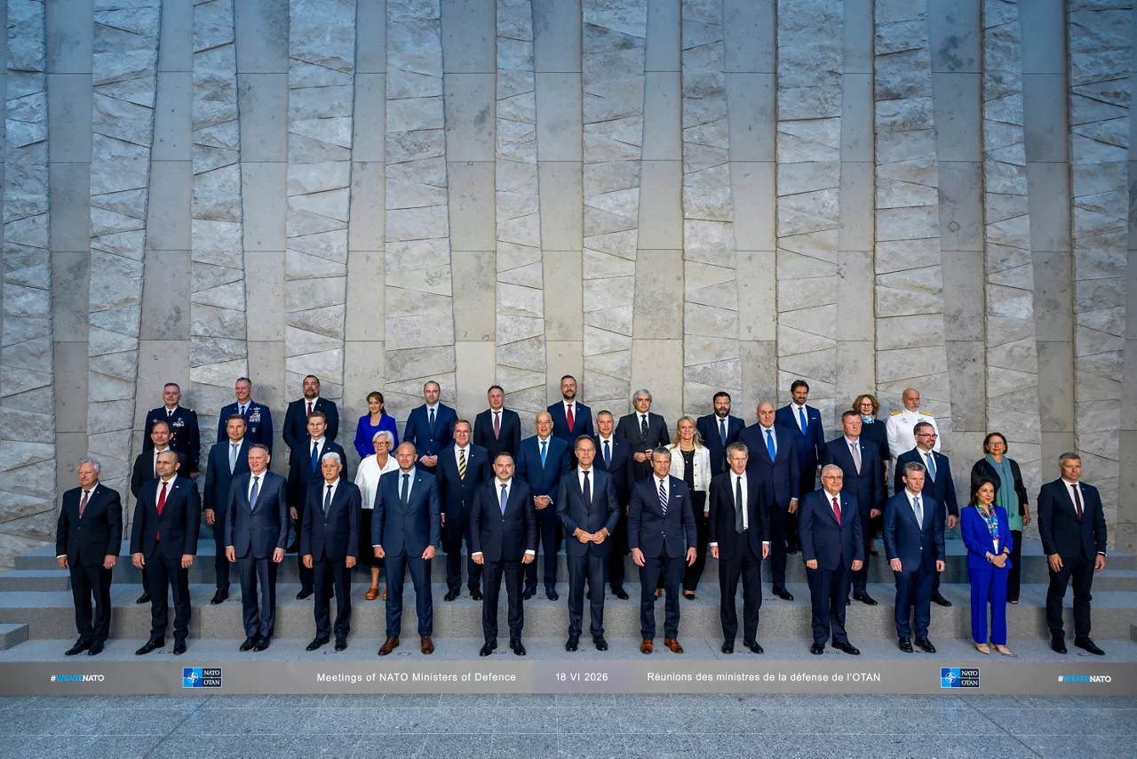 Official photo of the NATO Ministers of Defence