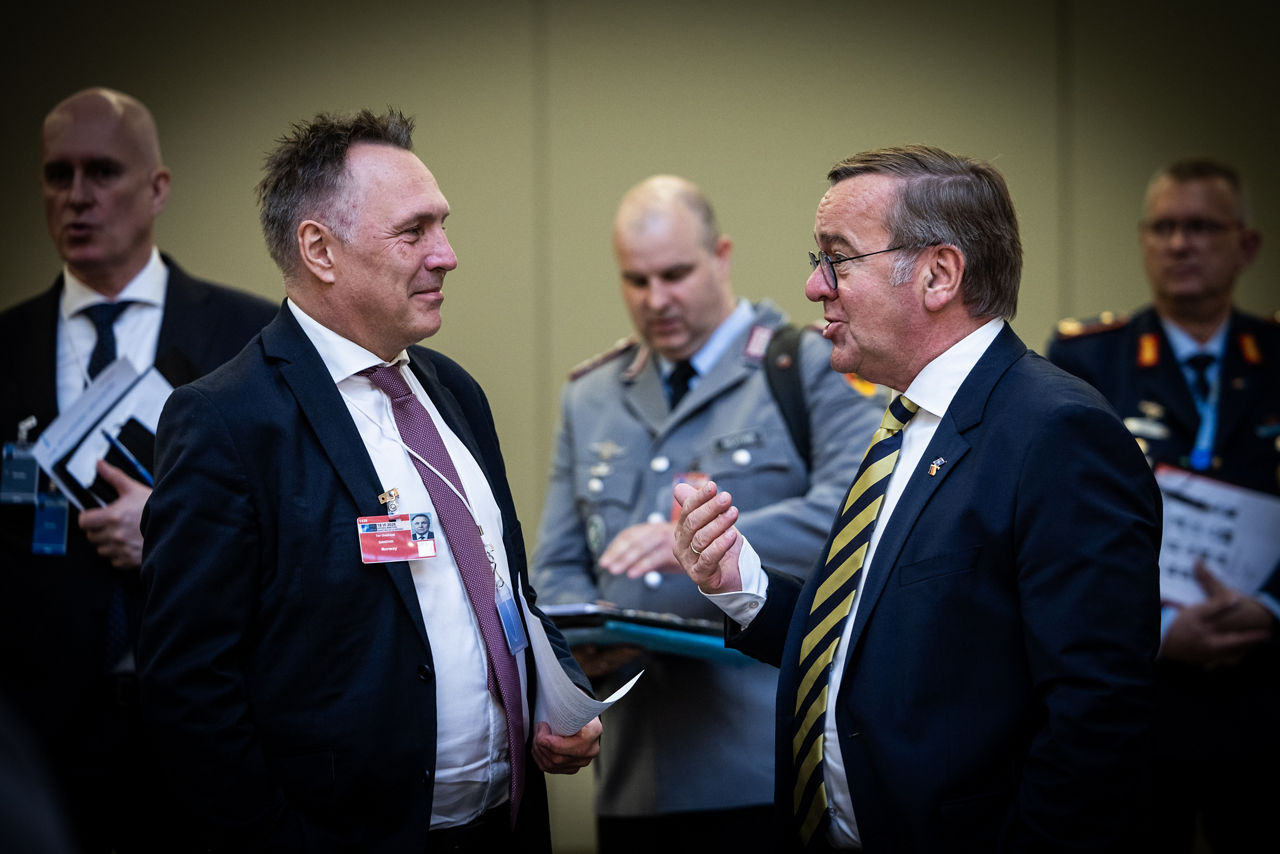 Tore O. Sandvik (Minister of Defence, Norway) and Boris Pistorius (Minister of Defence, Germany)