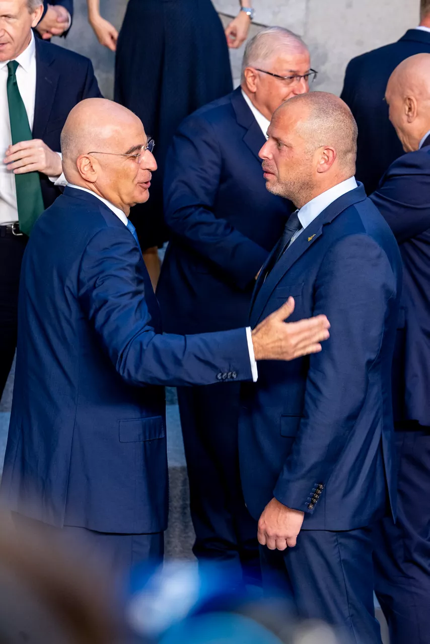 Nikolaos Dendias (Minister of Defence, Greece) and Theo Francken (Minister of Defence, Belgium)