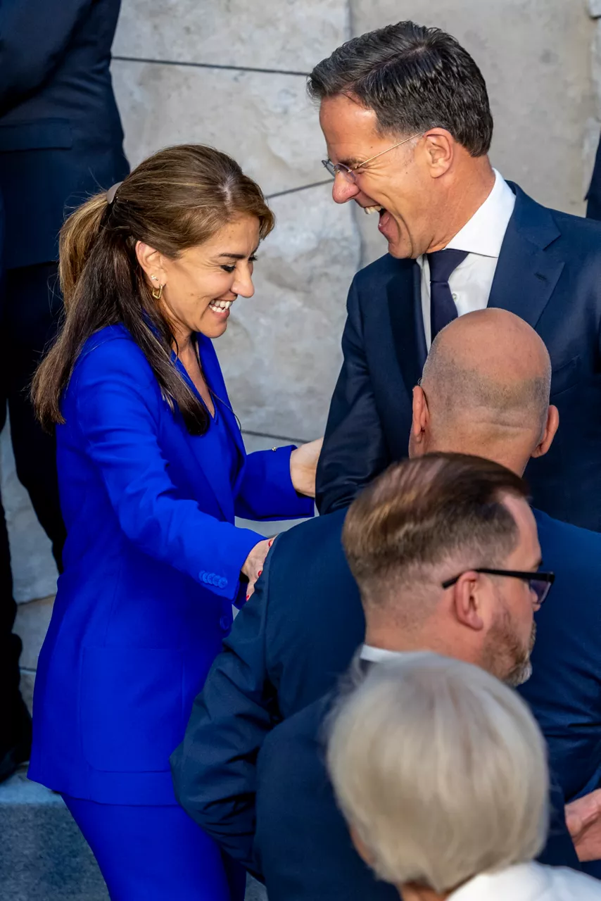 Dilan Yeşilgöz-Zegerius (Minister of Defence, Netherlands) and NATO Secretary General Mark Rutte