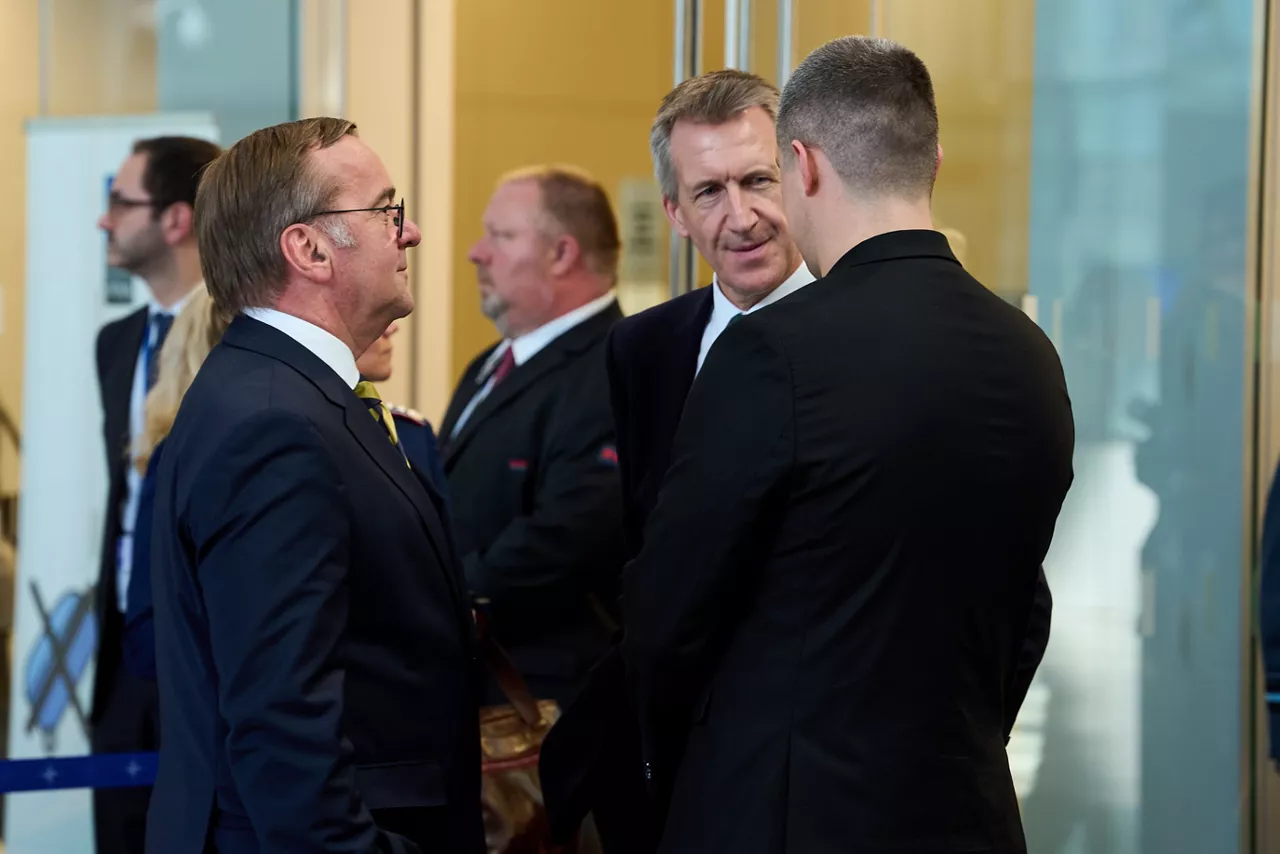 [from left to right] Boris Pistorius (Minister of Defence, Germany), Dan Jarvis (Secretary of Defence, United Kingdom) and Mykhailo Fedorov (Minister of Defence, Ukraine), 