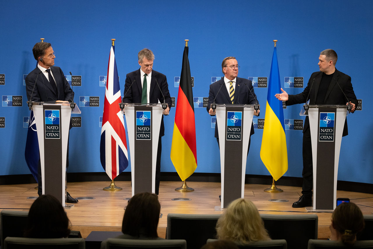 Press conference by NATO Secretary General Mark Rutte, Boris Pistorius (Minister of Defence, Germany), Dan Jarvis (Secretary of Defence, United Kingdom) and Mykhailo Fedorov (Minister of Defence, Ukraine)