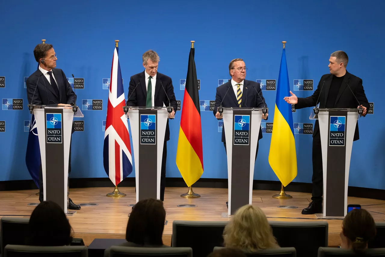Press conference by NATO Secretary General Mark Rutte, Boris Pistorius (Minister of Defence, Germany), Dan Jarvis (Secretary of Defence, United Kingdom) and Mykhailo Fedorov (Minister of Defence, Ukraine)
