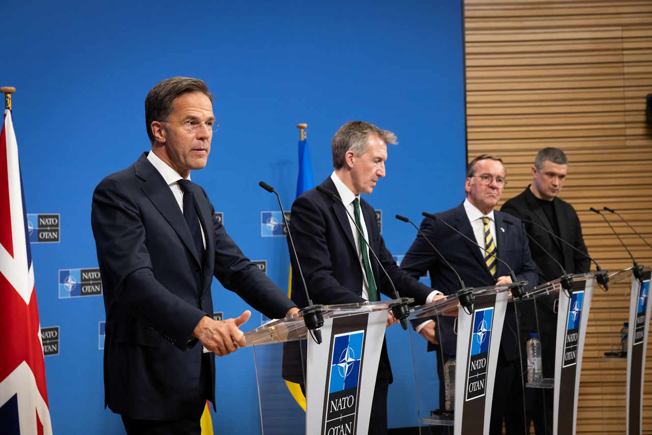 Press conference by NATO Secretary General Mark Rutte, Boris Pistorius (Minister of Defence, Germany), Dan Jarvis (Secretary of Defence, United Kingdom) and Mykhailo Fedorov (Minister of Defence, Ukraine)