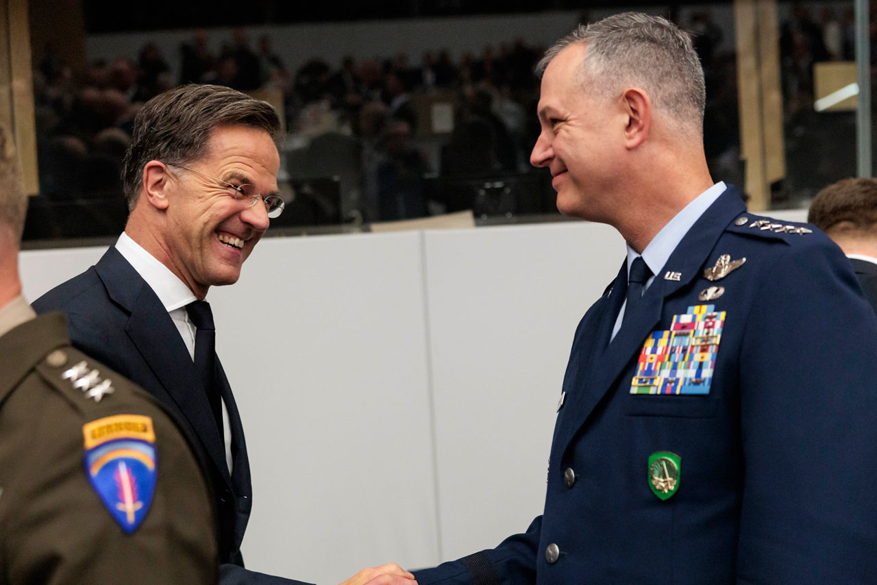 NATO Secretary General Mark Rutte and Supreme Allied Commander Europe, General General Alexus G. Grynkewich