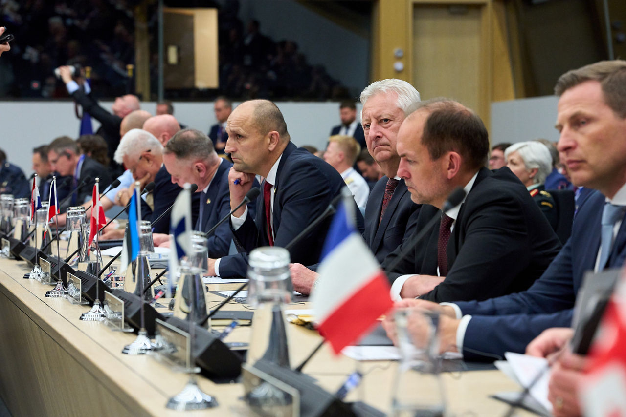 Ivan Anušić (Minister of Defence, Croatia), Jaromír Zůna (Minister of Defence, Czechia), Jeppe Bruus Christensen  (Minister of Defence, Denmark), Hanno Pevkur (Minister of Defence, Estonia)