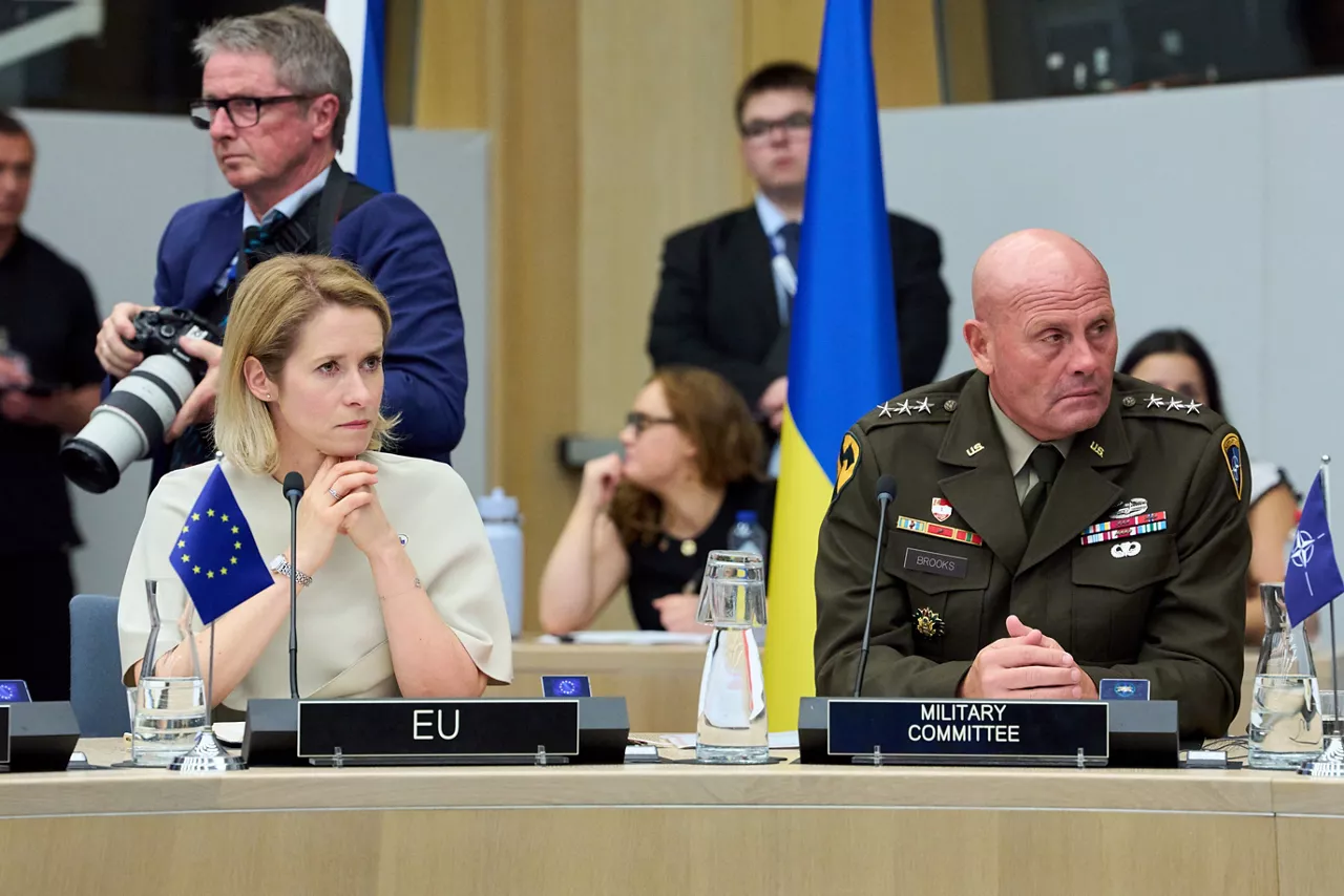 Kaja Kallas (Vice-President of the European Commission) and Lieutenant General Winston P. Brooks (Deputy Chair of the Military Committee)
