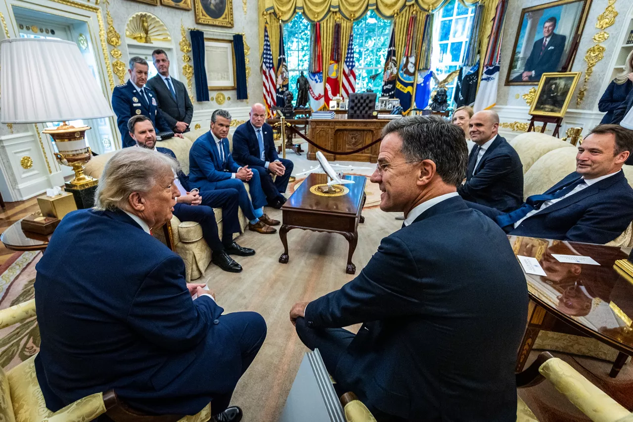 NATO Secretary General Mark Rutte meets with the President of the United States, Donald Trump