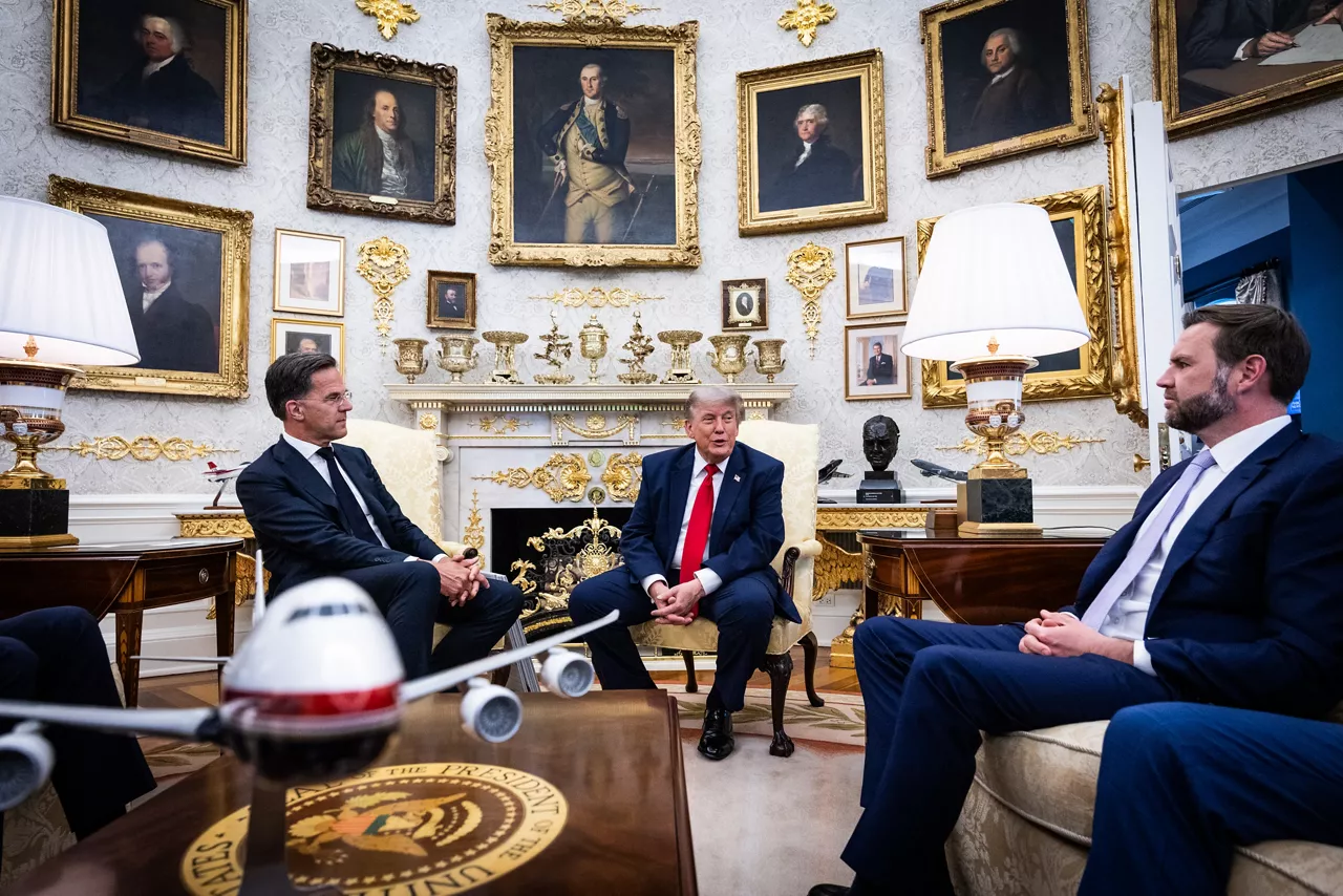 NATO Secretary General Mark Rutte meets with the President of the United States, Donald Trump