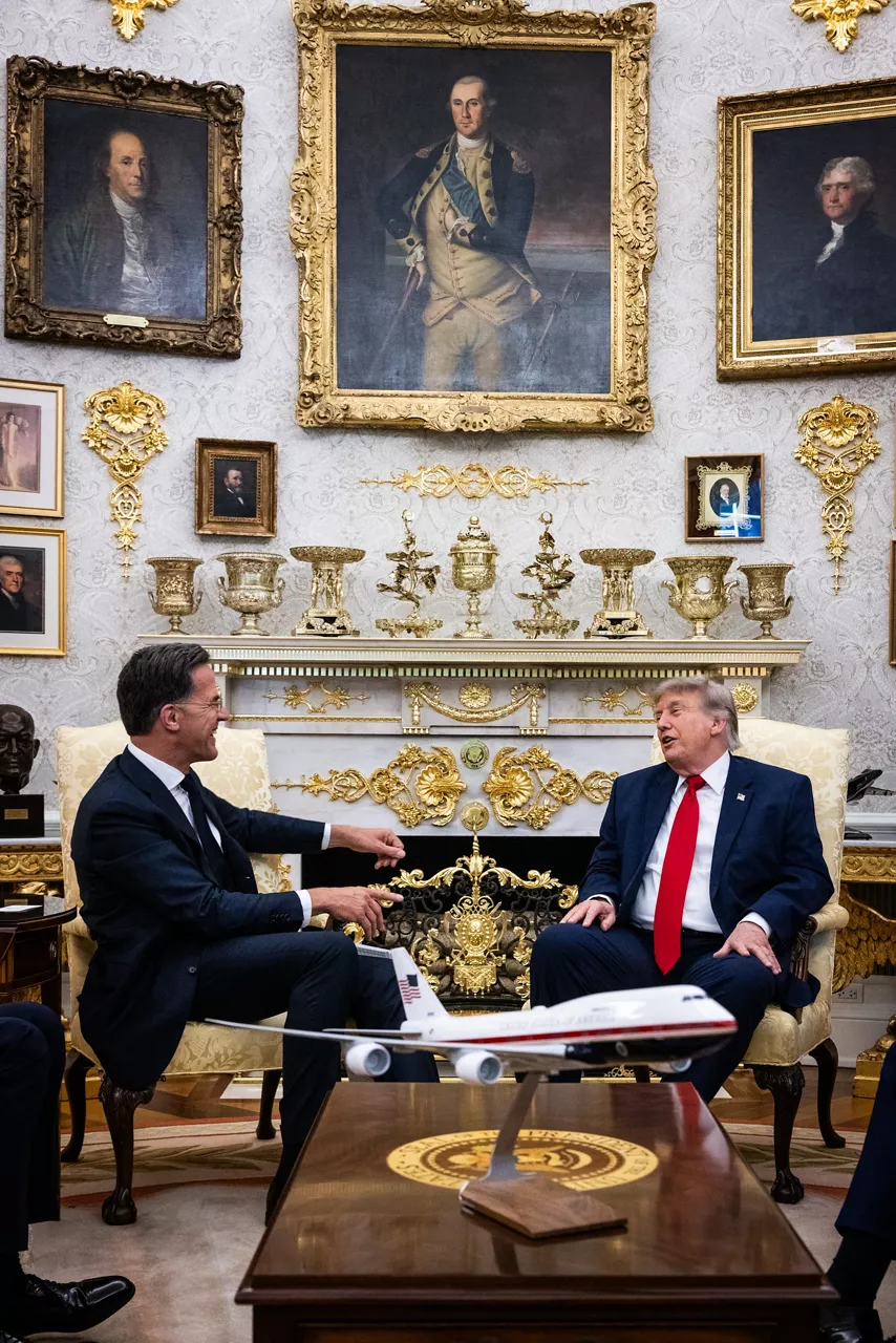 NATO Secretary General Mark Rutte meets with the President of the United States, Donald Trump