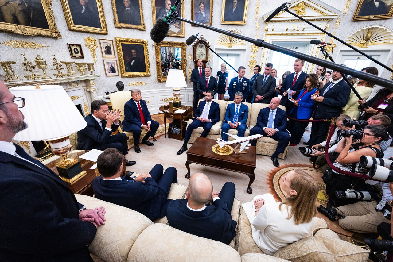 NATO Secretary General Mark Rutte meets with the President of the United States, Donald Trump