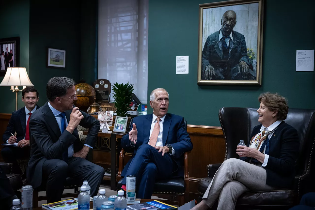 NATO Secretary General Mark Rutte meets with United States Senators Thom Tillis and Jeanne Shaheen