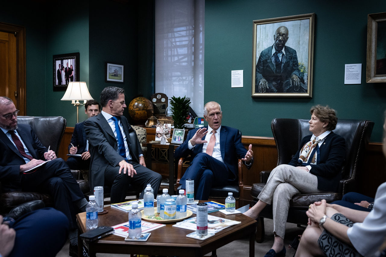 NATO Secretary General Mark Rutte meets with United States Senators Thom Tillis and Jeanne Shaheen