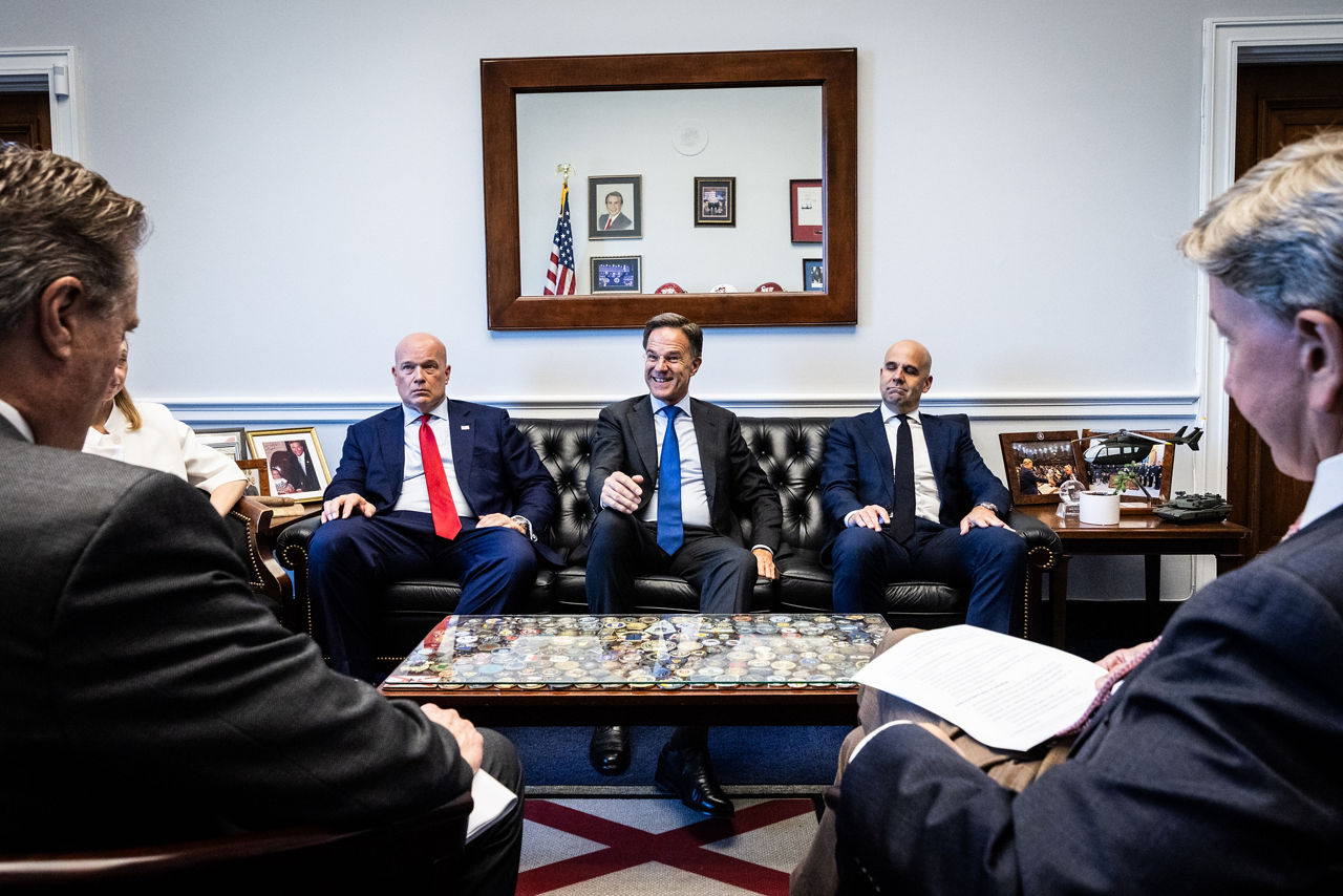 NATO Secretary General Mark Rutte meets with United States Congressmen Mike Rogers and Mike Turner