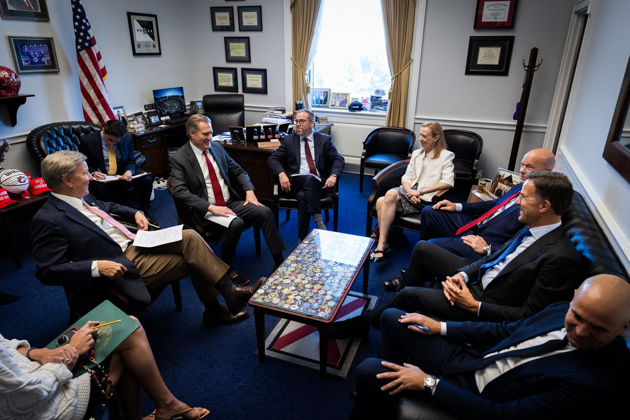 NATO Secretary General Mark Rutte meets with United States Congressmen Mike Rogers and Mike Turner