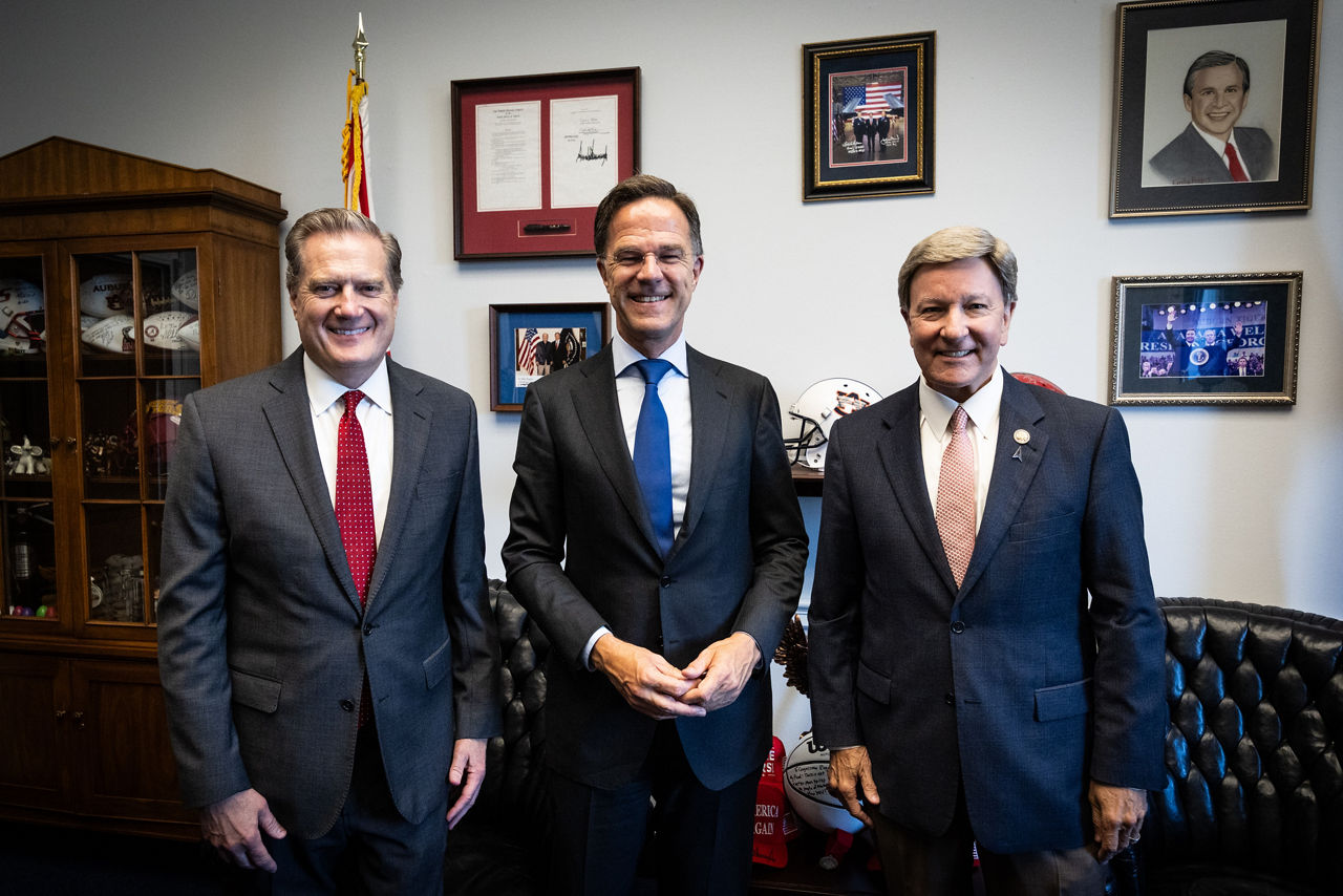 NATO Secretary General Mark Rutte meets with United States Congressmen Mike Rogers and Mike Turner