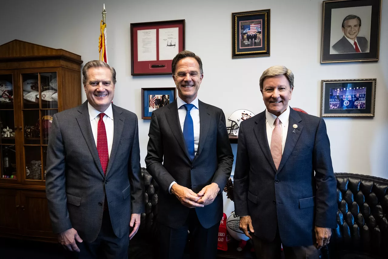 NATO Secretary General Mark Rutte meets with United States Congressmen Mike Rogers and Mike Turner