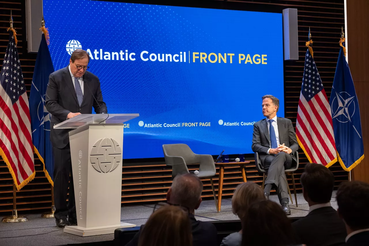 Atlantic Council Front Page Conversation with NATO Secretary General Mark Rutte. Opening remarks by Frederick Kempe, President and CEO of the Atlantic Council