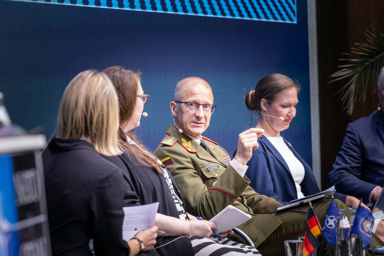 Director General of the International Military Staff (DGIMS) during the Panel "Total Defence to Full-Spectrum Defence"  at the Allied Foresight Conference 2026 in Berlin.