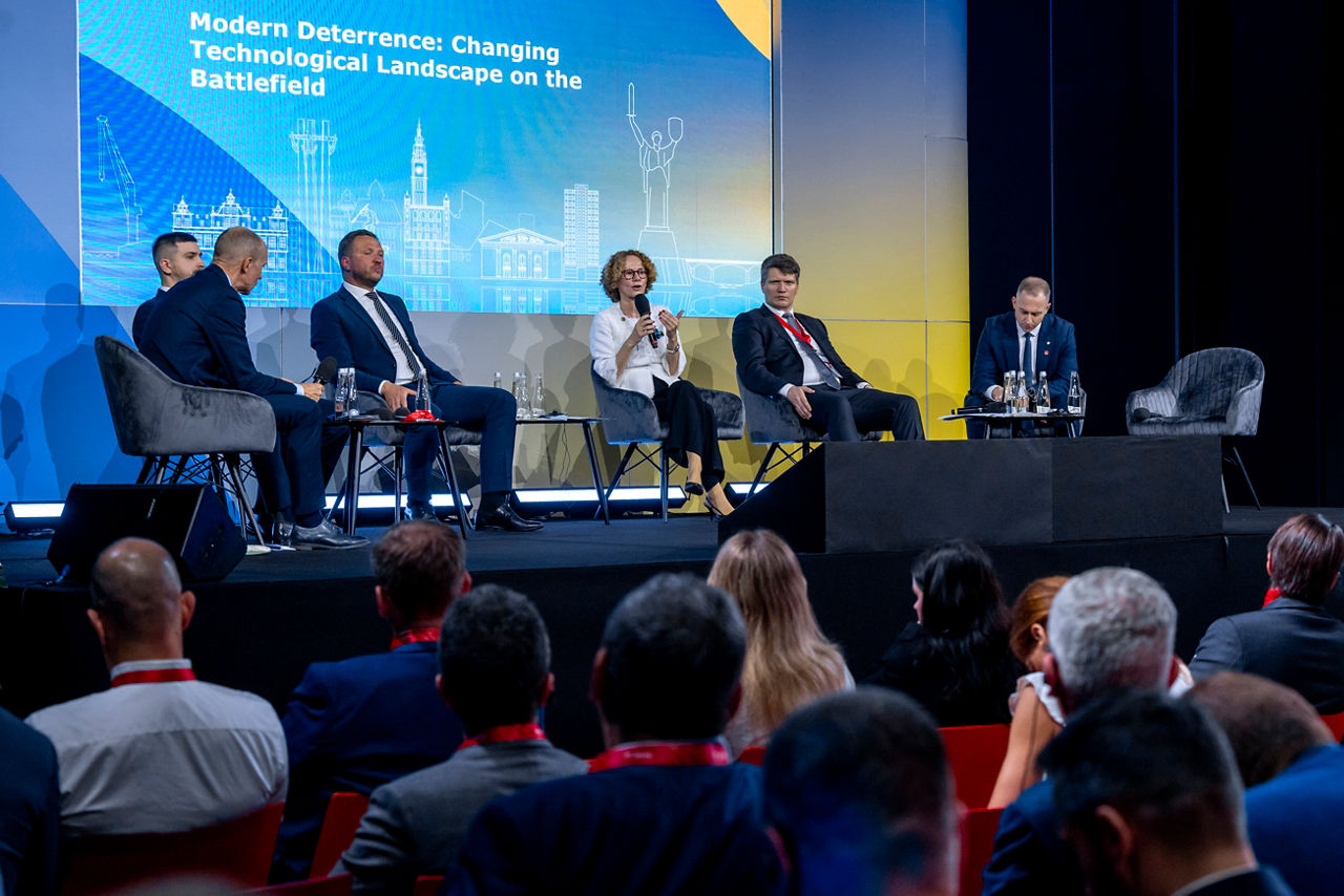 NATO Deputy Secretary General Radmila Shekerinska participates in a panel discussion on Modern Deterrence: Changing Technological Landscape on the Battlefield.