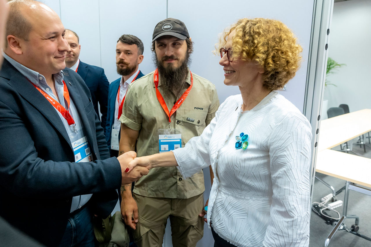 NATO Deputy Secretary General Radmila Shekerinska meets with Ukrainian veterans