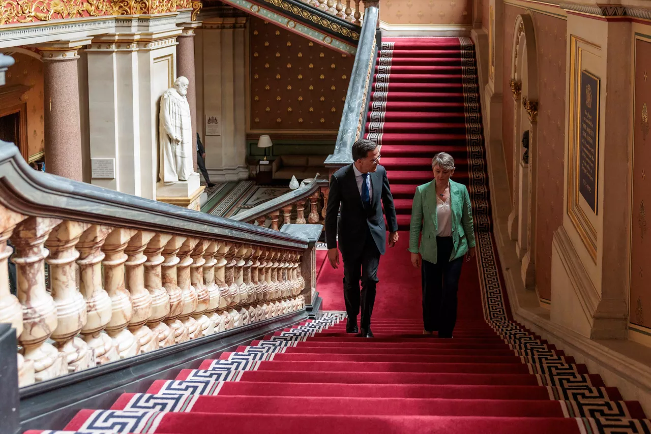 NATO Secretary General Mark Rutte with Yvette Cooper, Secretary of State for Foreign and Commonwealth Affairs of the United Kingdom