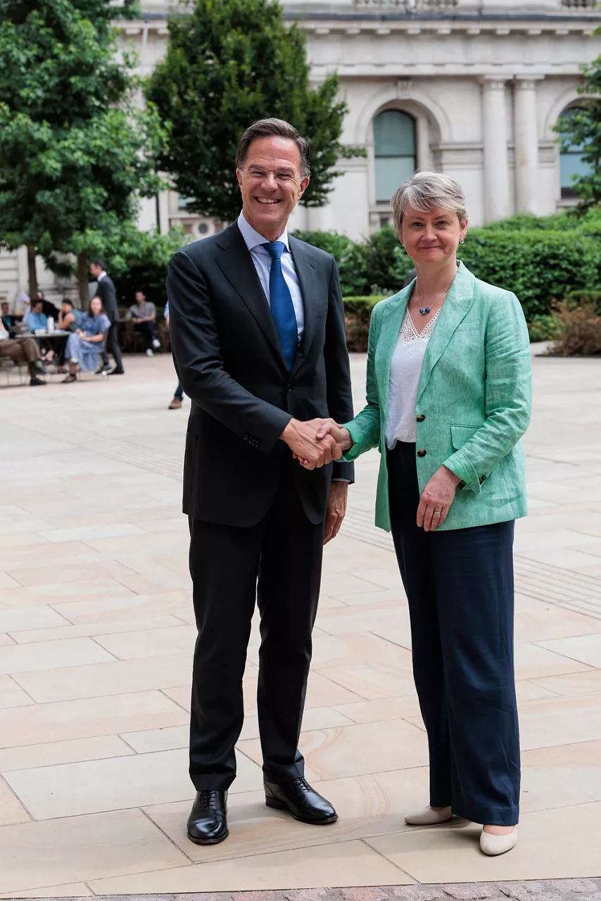 NATO Secretary General Mark Rutte with Yvette Cooper, Secretary of State for Foreign and Commonwealth Affairs of the United Kingdom