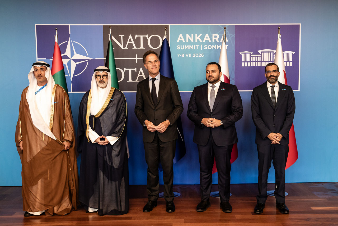 Director General of Bilateral Relations, Ministry of Foreign Affairs of Bahrain Sheikh Abdulla Al Khalifa, Minister of Foreign Affairs of Kuwait Sheikh Jarrah Jaber Al-Ahmad Al-Sabah, NATO Secretary General Mark Rutte, Minister of Foreign Affairs of Qatar Mohammed bin Abdulaziz Al-Khulaifi and Minister of Foreign Affairs of the United Arab Emirates Mohamed bin Mubarak Fadhel Al Mazrouei