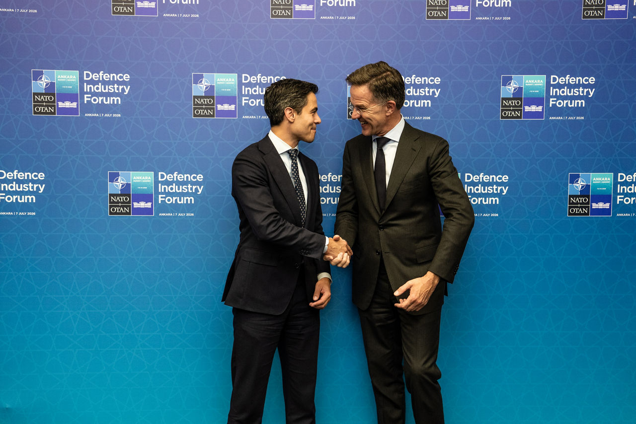 NATO Secretary General Mark Rutte meets with the Prime Minister of The Netherlands, Rob Jetten, in the margins of the 2026 NATO Summit in Ankara