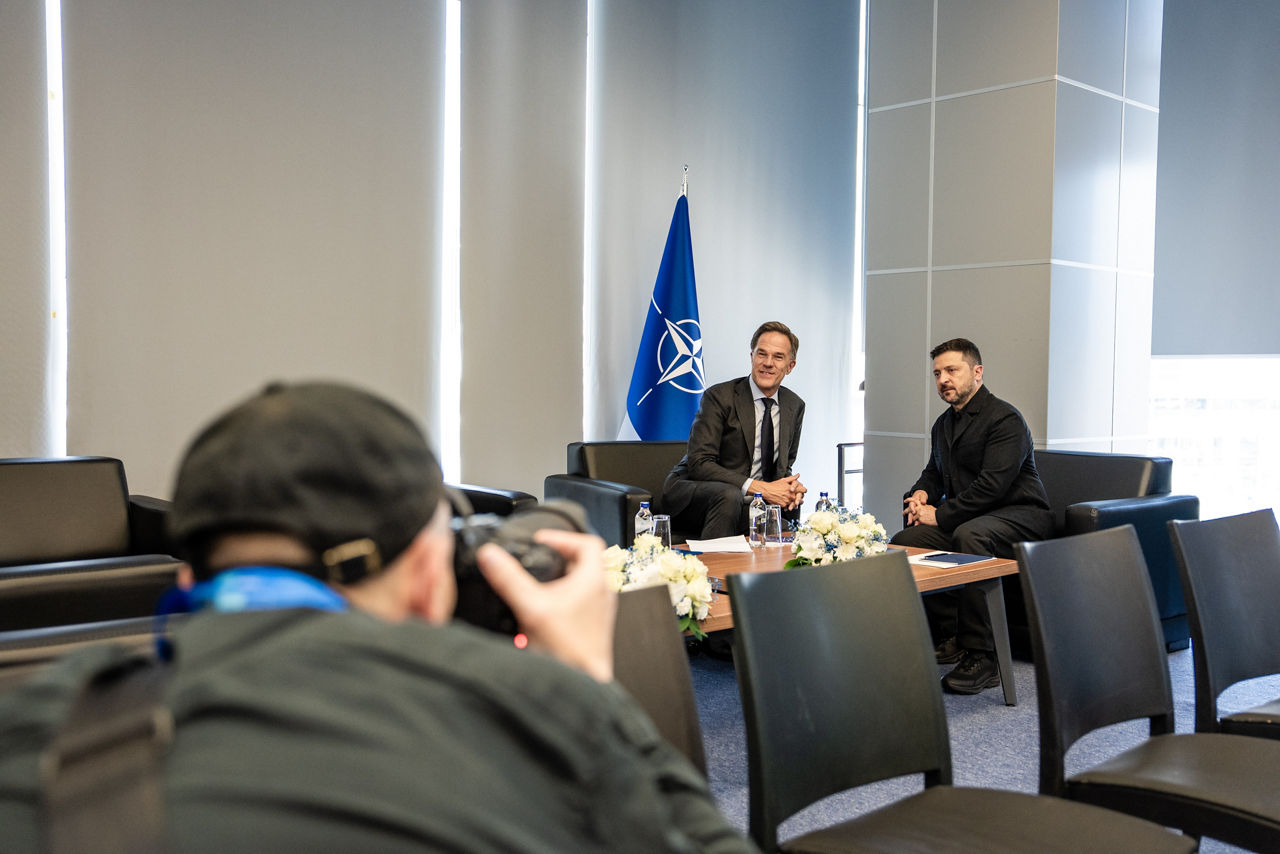 NATO Secretary General Mark Rutte meets with the  President of Ukraine Volodymyr Zelenskyy 